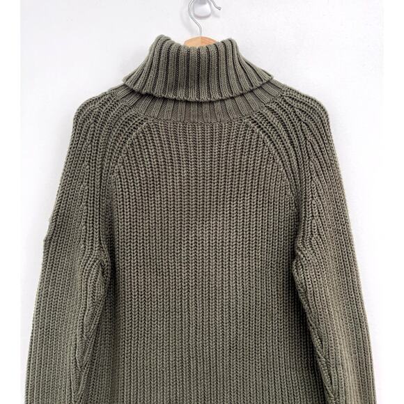 Alp N Rock Simone Chunky Ribbed Knit Fisherman Cozy Turtleneck Sweater - Medium - Picture 5 of 14